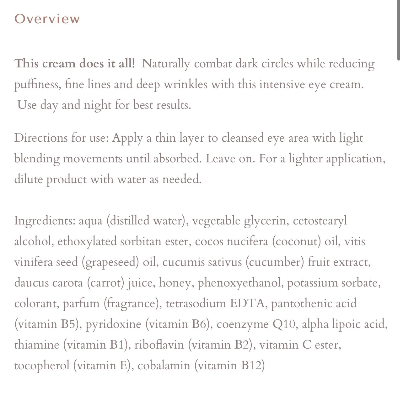 Joppa Lighten Up Under Eye Cream