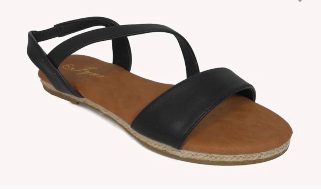 3 strap black Sandal