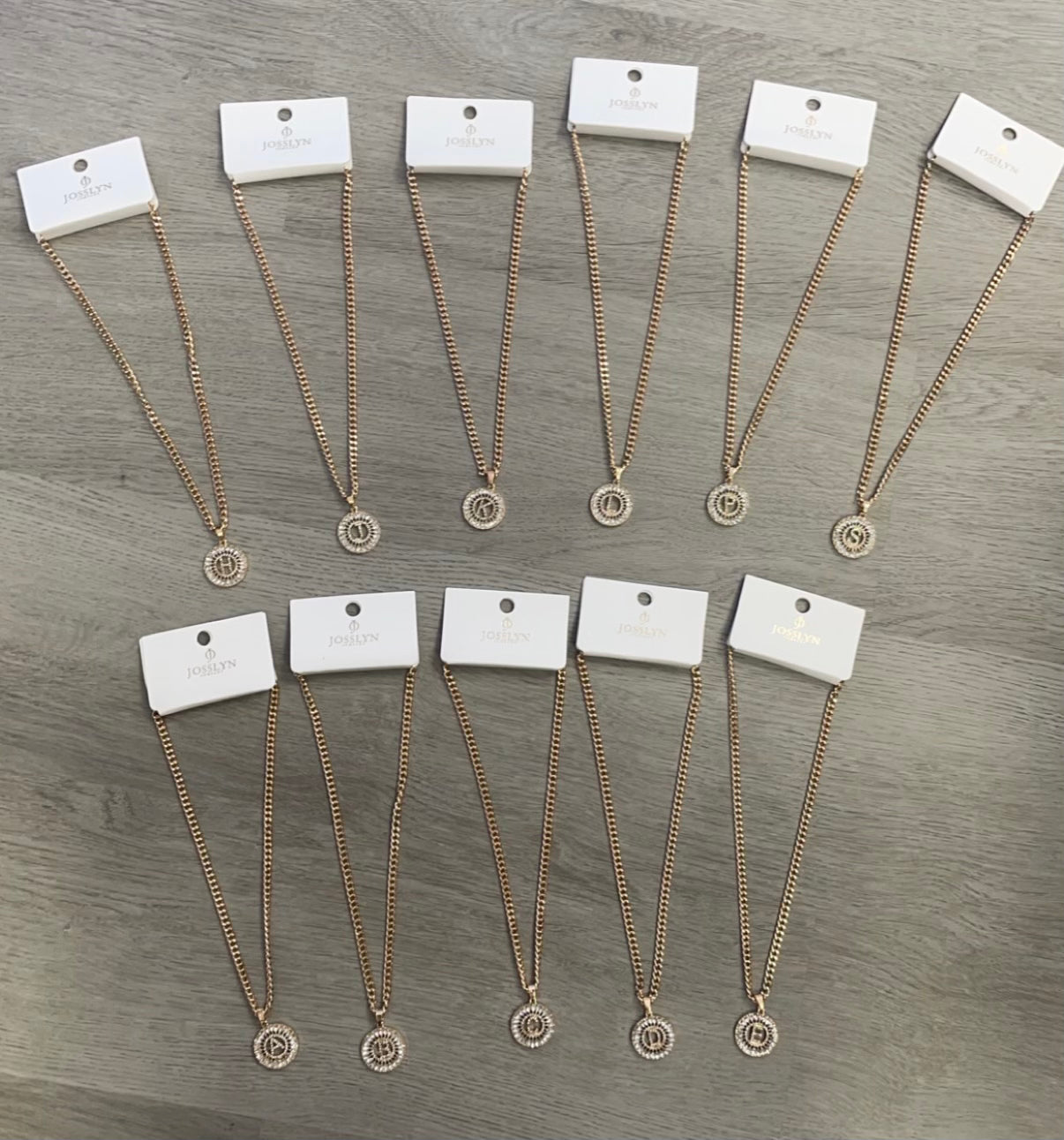 Initial Gold Chain & Diamond Accent Necklace
