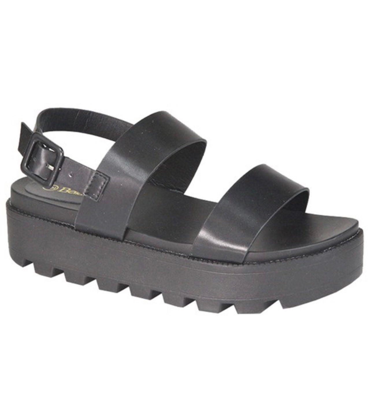 Black Platform 2 strap Sandal